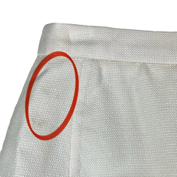 NWT Oscar de la Renta Ivory Wool Silk Pencil Skirt w/Wood Bead Trim Italy Sz 8 - Picture 9 of 9